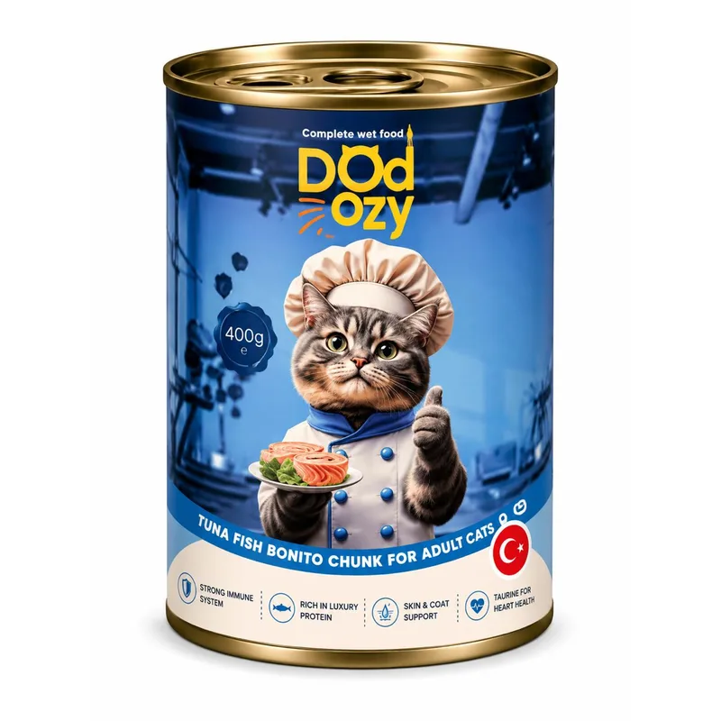 Doodzy - Tuna Chunks - Adult Cats - Complete Wet Food - 400 G (Turkey)