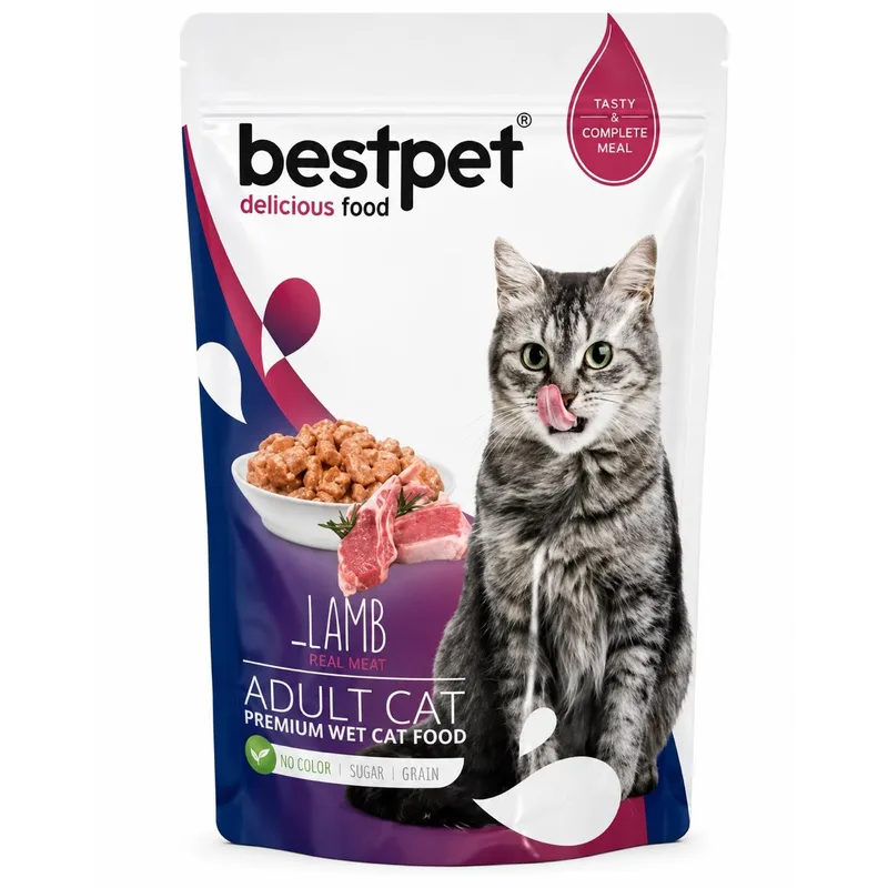 Bestpet - Lamb with Gravy - Premium Wet Jelly Cat Food - 1 Packet