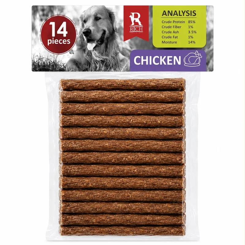 Rich Bone - Chicken Dog Treats - 14 Pieces - 100% Complete Food & High Protein