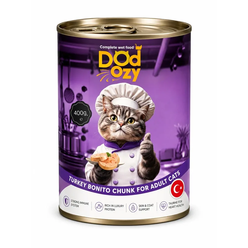 Doodzy - Turkey Chunks - Adult Cats - Complete Wet Food - 400 G (Turkey)