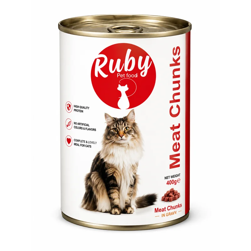 Ruby - Adult Cat - Meat Chunks in Gravy - 400G