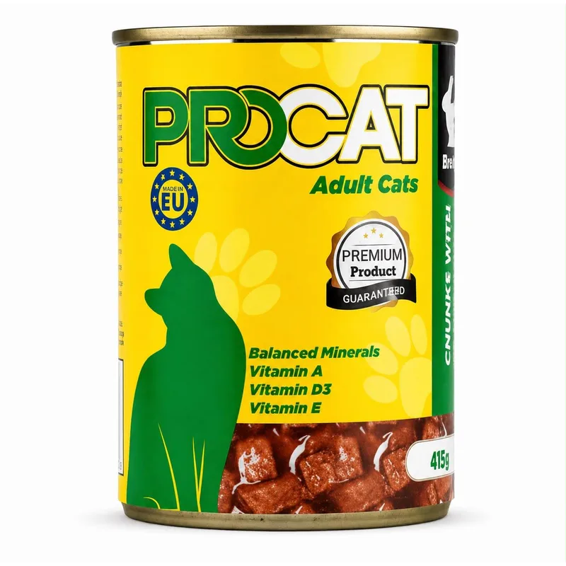 PROCAT - Pemium Beef - Wet Food - Adult Cats - 415 G