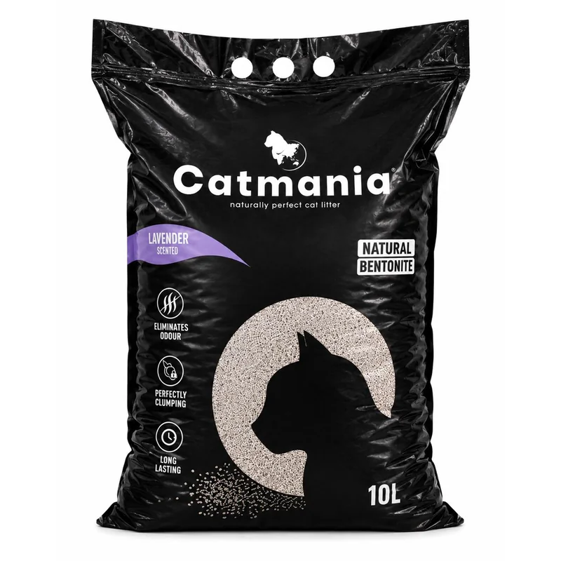 Catmania - Cat Litter - Lavender Scented - Natural Bentonite - 10 L